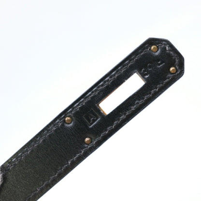 Hermès Black Leather Kelly 32