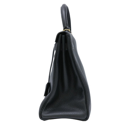 Hermès Black Leather Kelly 35