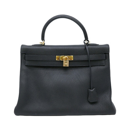 Hermès Black Leather Kelly 35