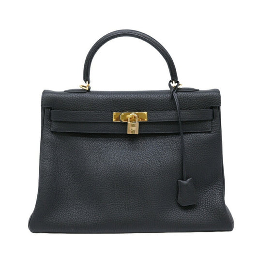 Hermès Black Leather Kelly 35