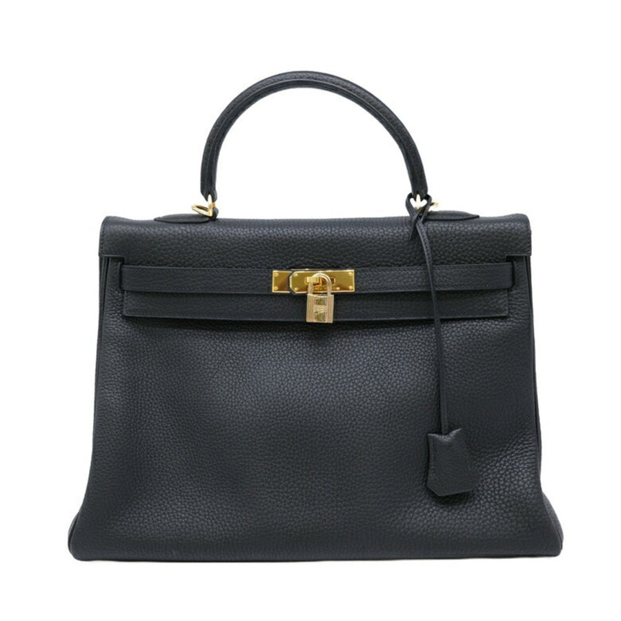Hermès Black Leather Kelly 35