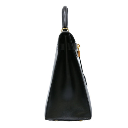 Hermès Black Calfskin Kelly 32