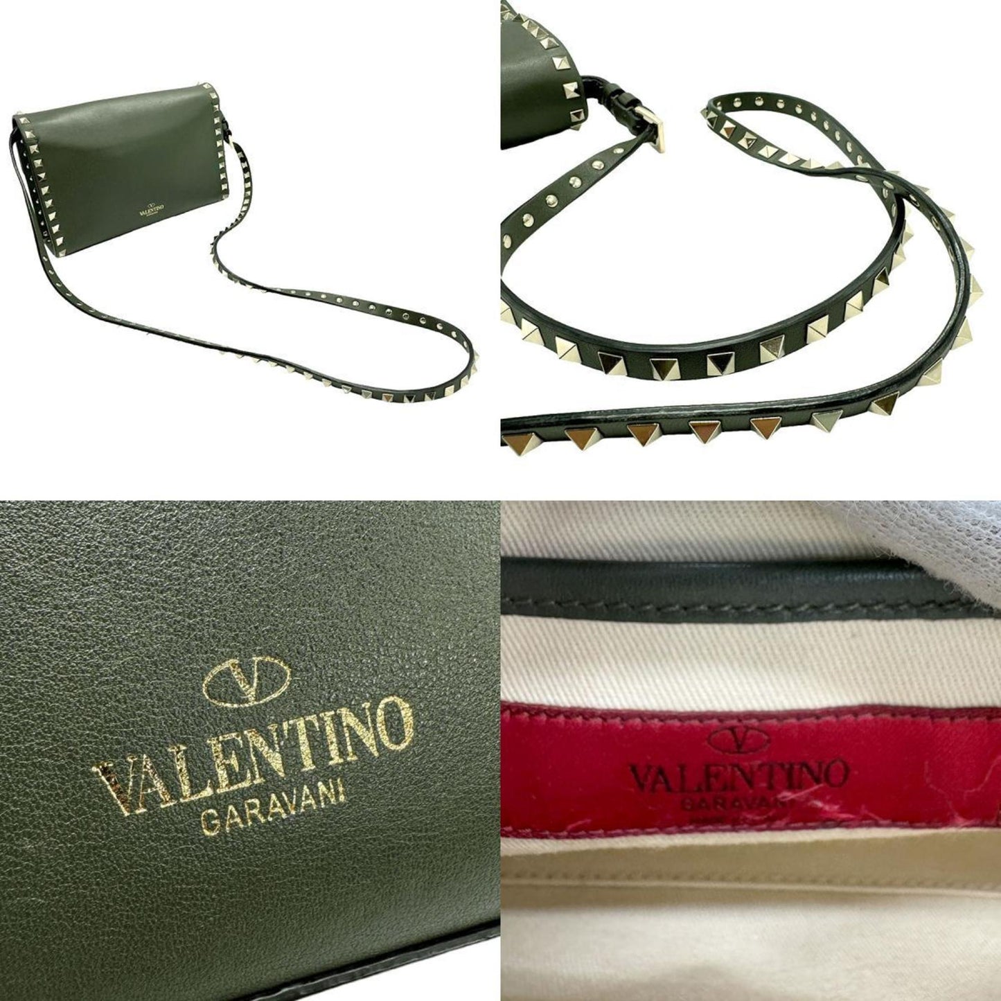 Valentino Garavani Brown Leather Rockstud