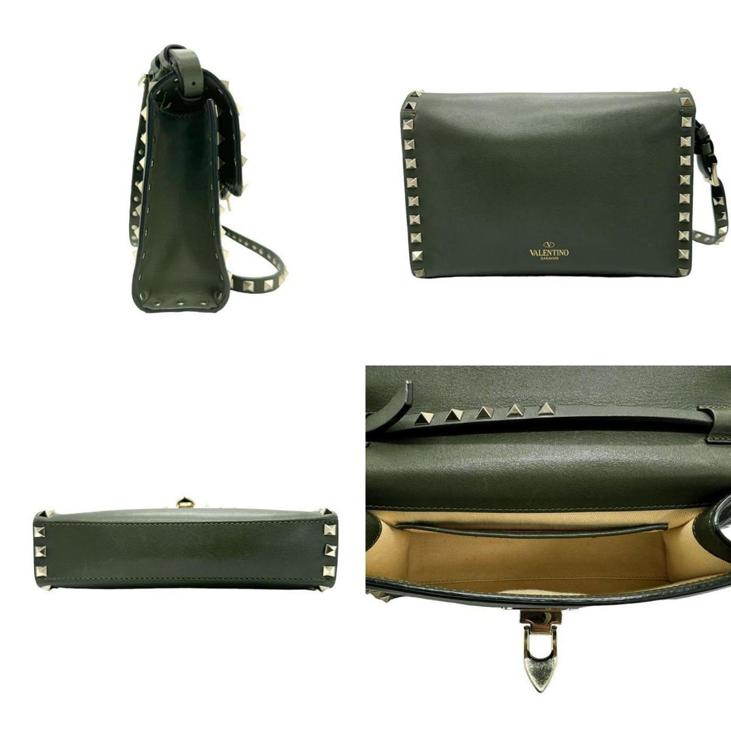 Valentino Garavani Brown Leather Rockstud
