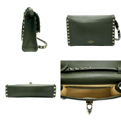 Valentino Garavani Brown Leather Rockstud