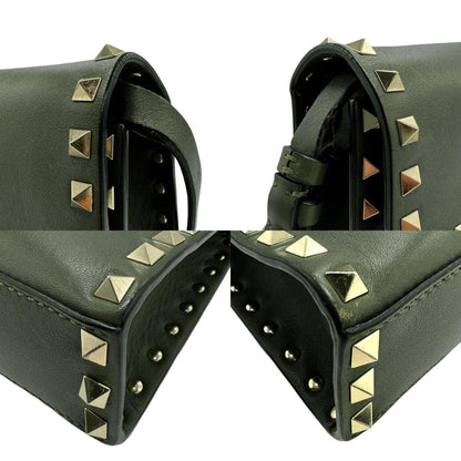Valentino Garavani Brown Leather Rockstud