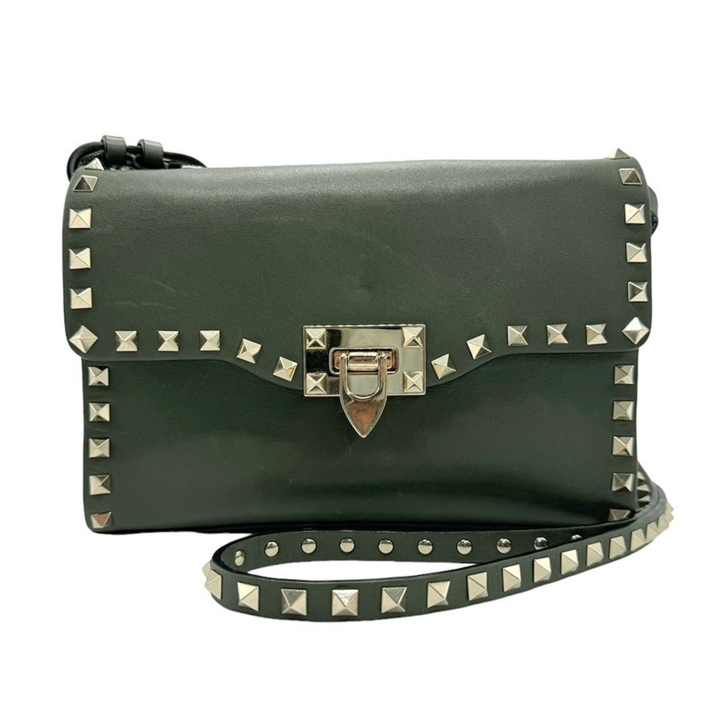 Valentino Garavani Brown Leather Rockstud