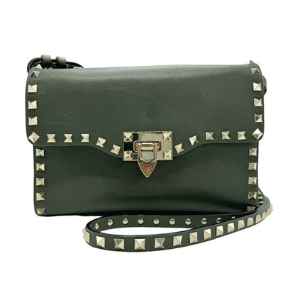 Valentino Garavani Brown Leather Rockstud