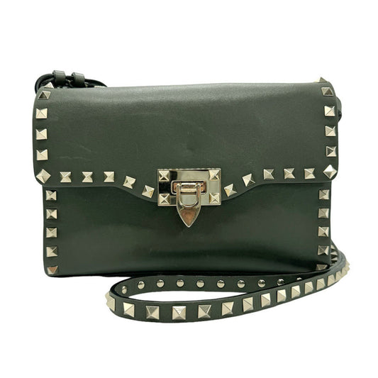 Valentino Garavani Brown Leather Rockstud