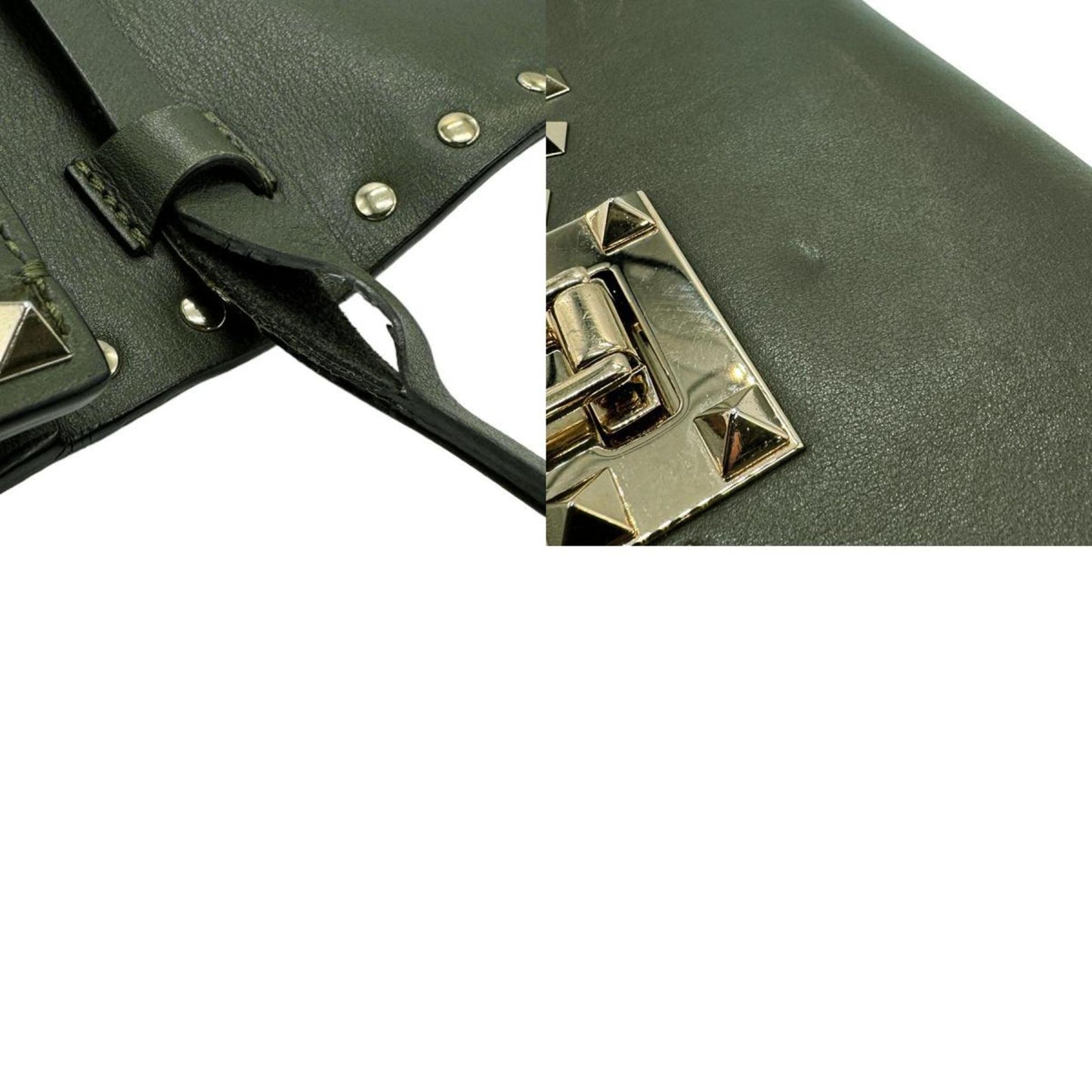 Valentino Garavani Brown Leather Rockstud