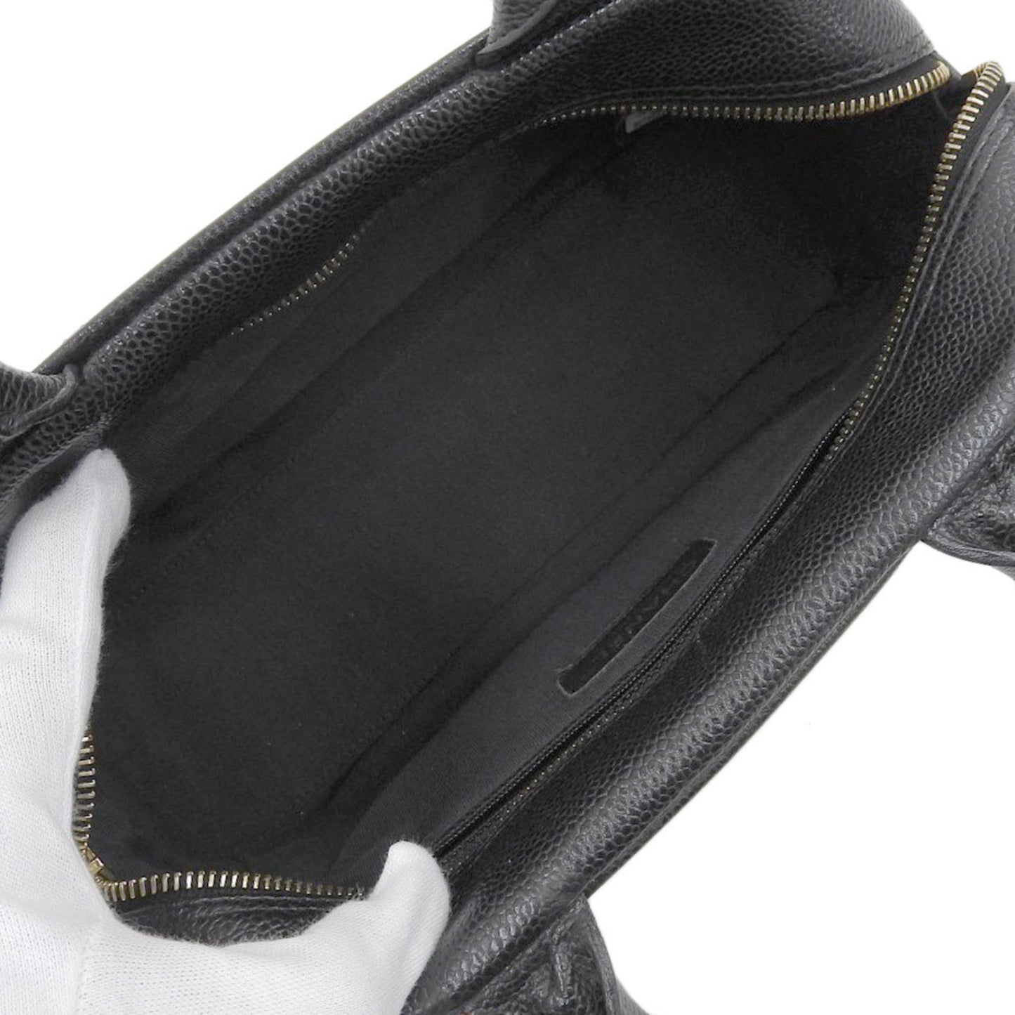 Chanel Black Leather Bowling