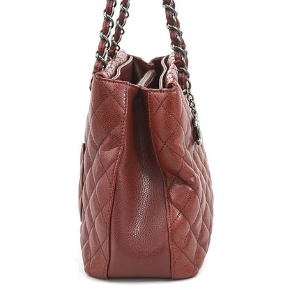 Chanel Red Leather Shopping