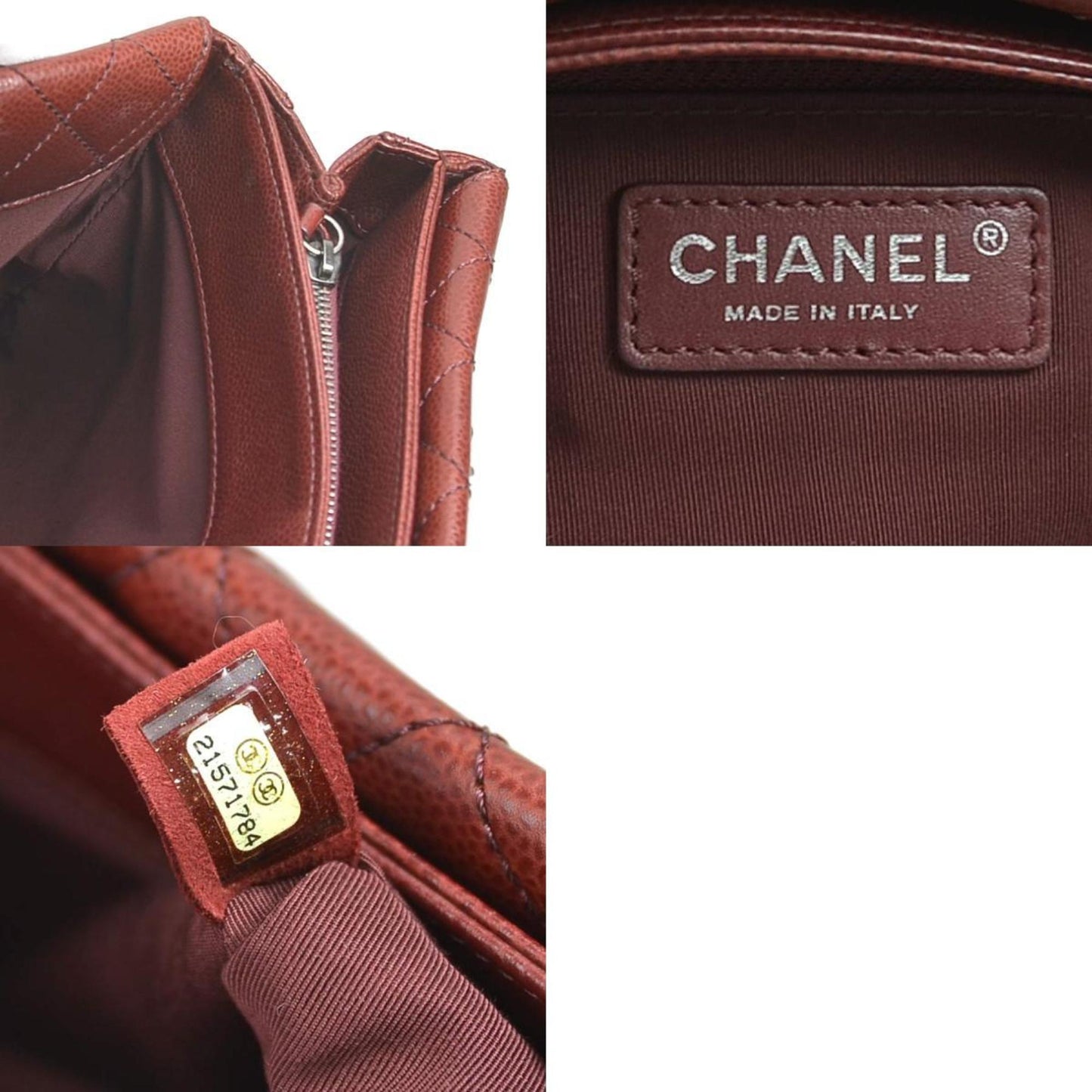 Chanel Red Leather Shopping