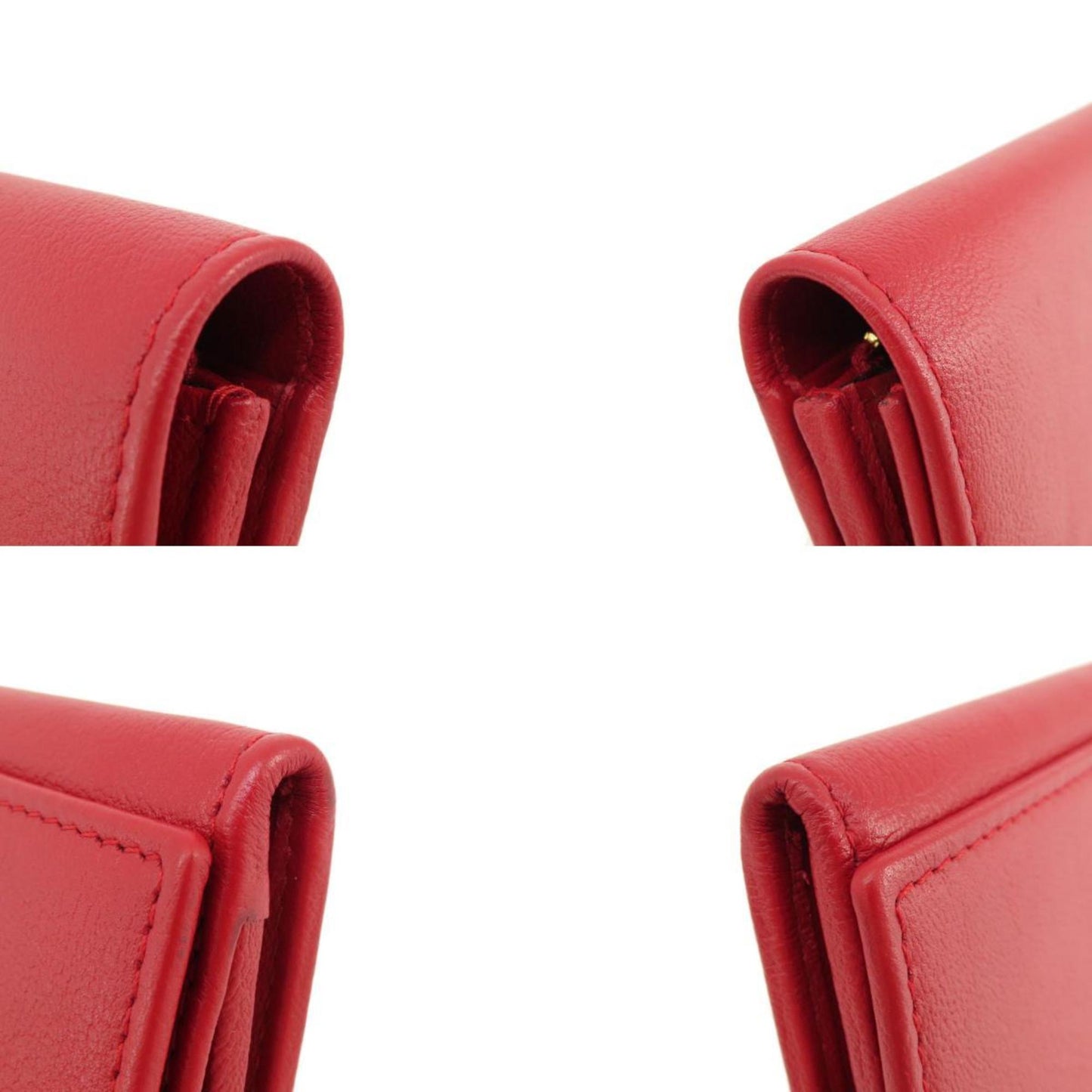 Saint Laurent Red Leather Wallet