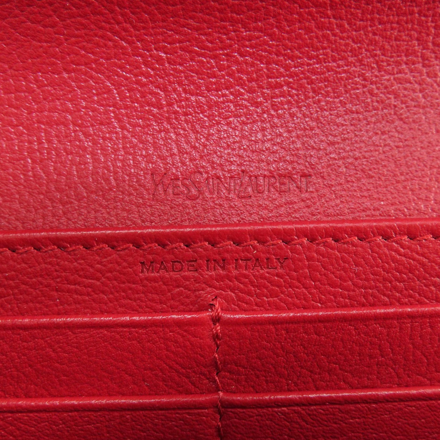 Saint Laurent Red Leather Wallet