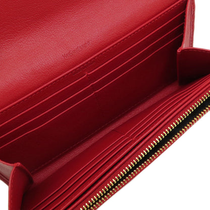 Saint Laurent Red Leather Wallet