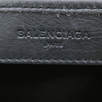 Balenciaga White Canvas Navy Cabas