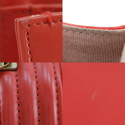 Chanel Red Leather Boy