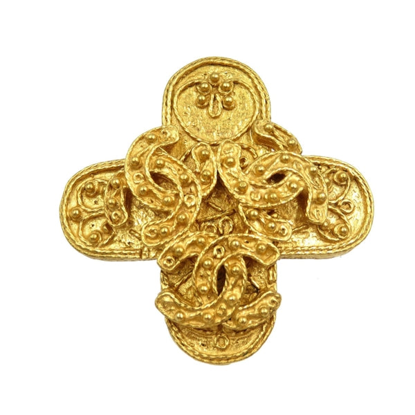 Chanel Gold Gold Plated Broche