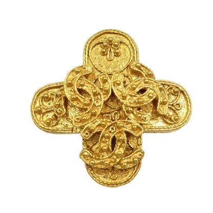 Chanel Gold Gold Plated Broche