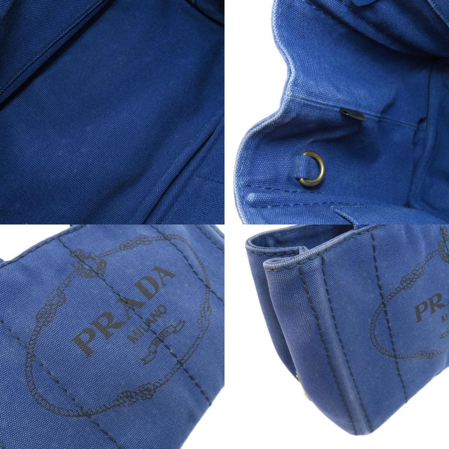 Prada Blue Canvas Canapa