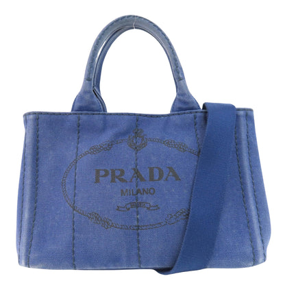 Prada Blue Canvas Canapa
