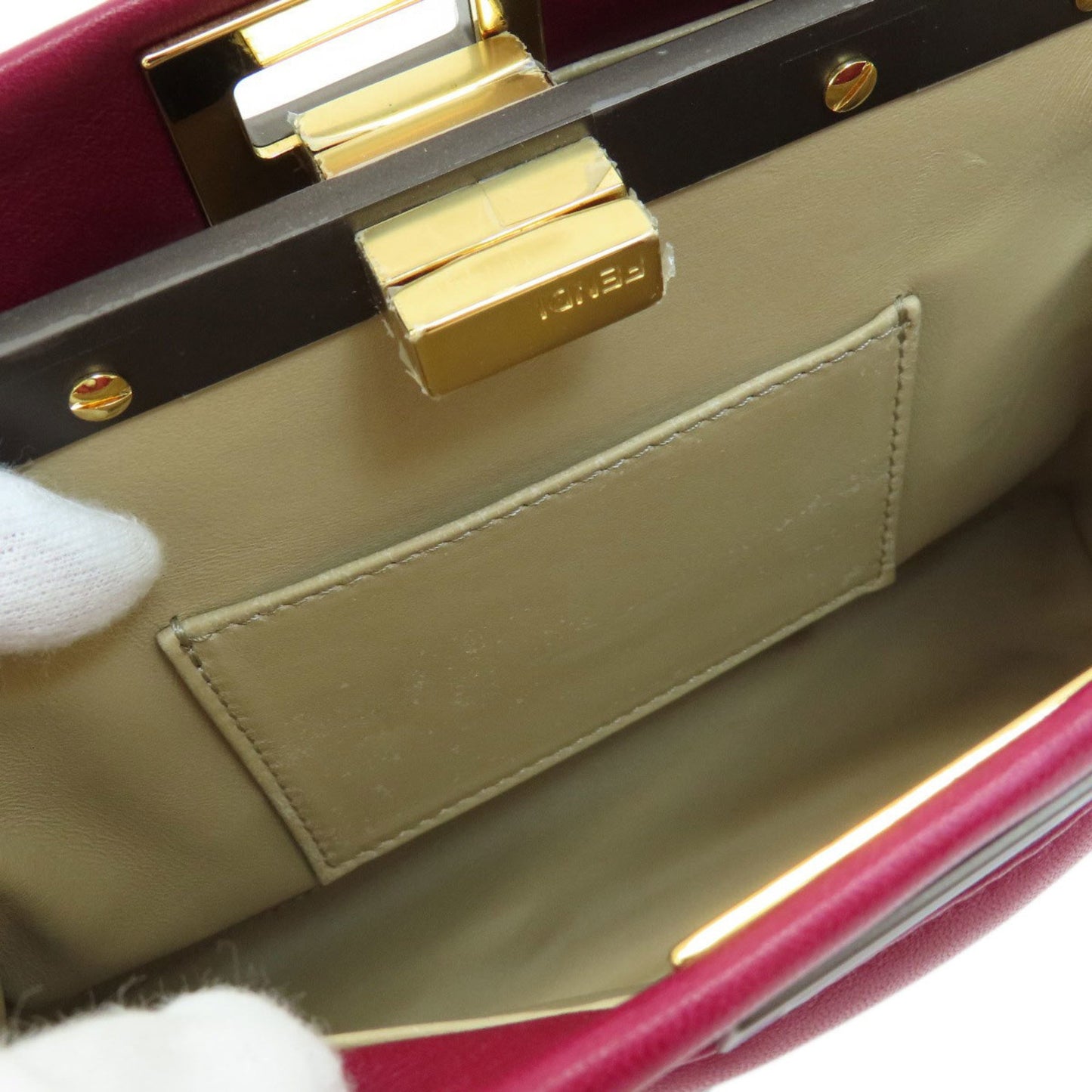 Fendi Purple Calfskin Peekaboo