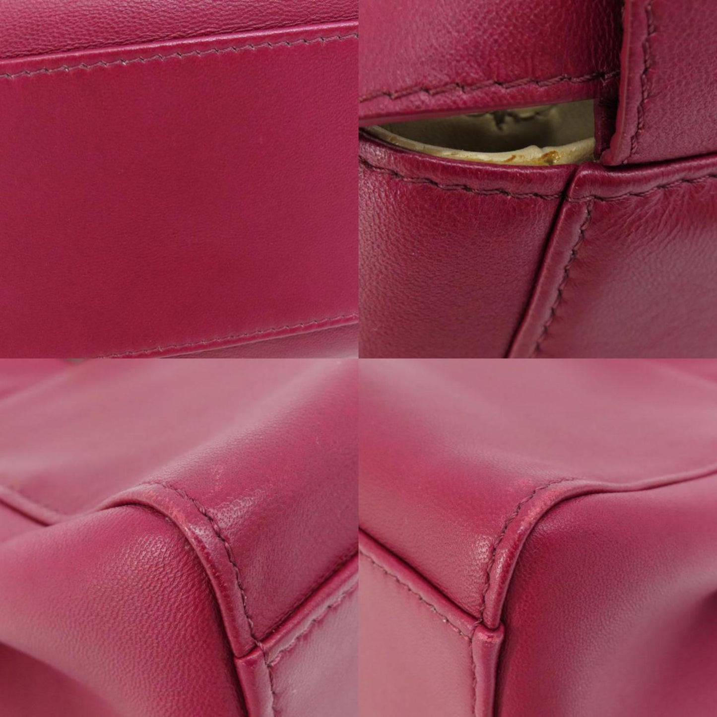 Fendi Purple Calfskin Peekaboo