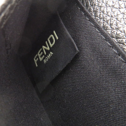 Fendi Gray Pony-style Calfskin Micro Trifold Wallet