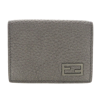 Fendi Gray Pony-style Calfskin Micro Trifold Wallet