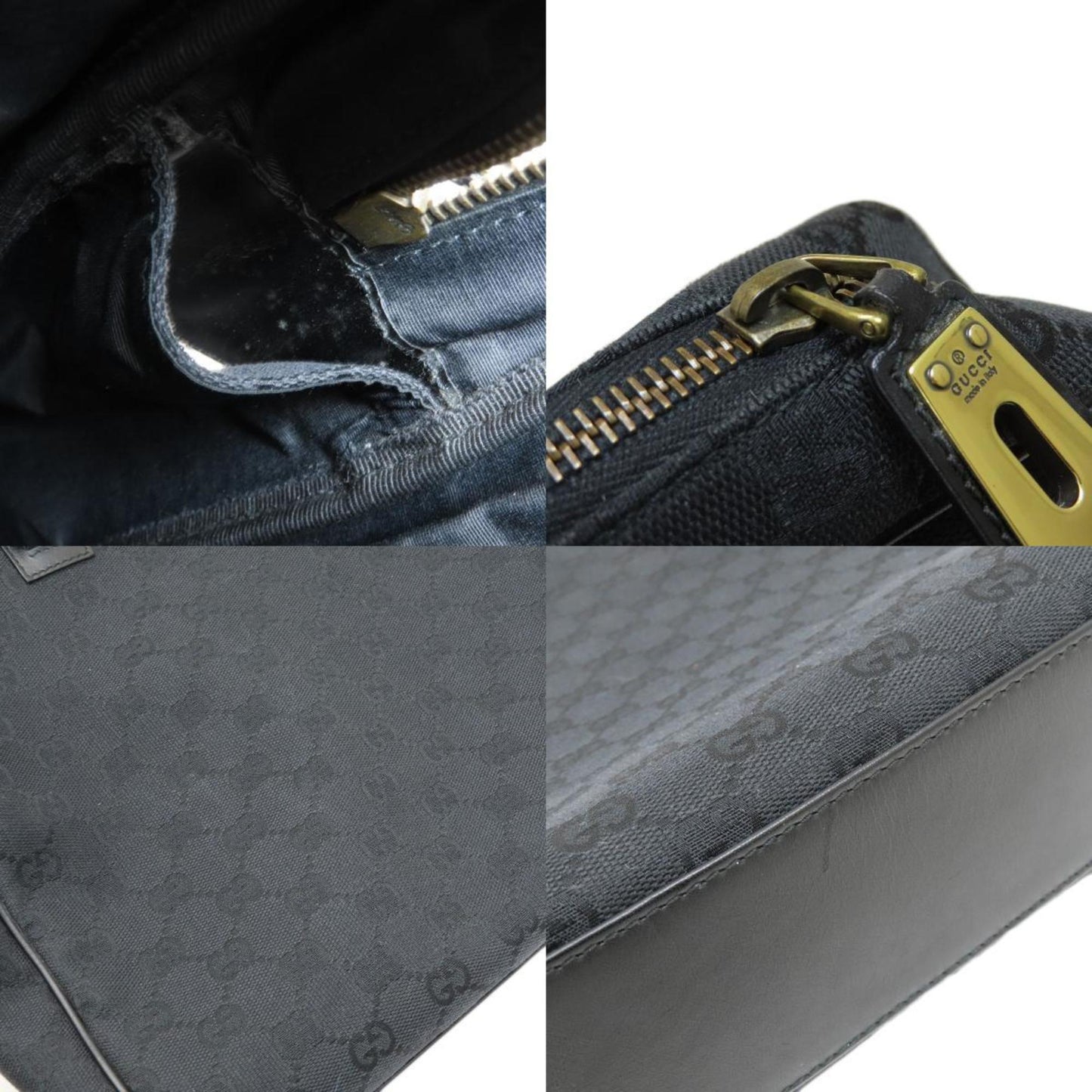 Gucci Black Canvas Gg Canvas