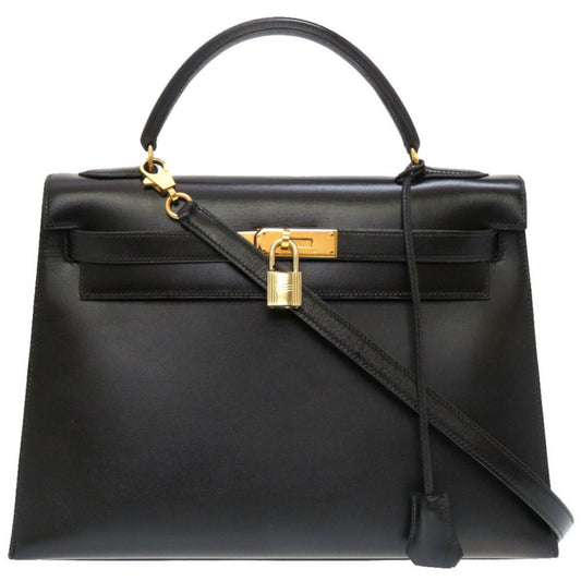 Hermès Black Calfskin Kelly 32