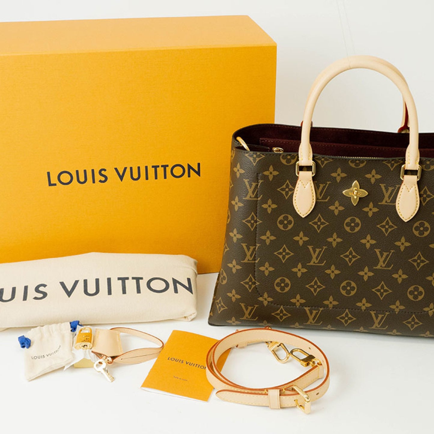 Louis Vuitton Brown Canvas Flower