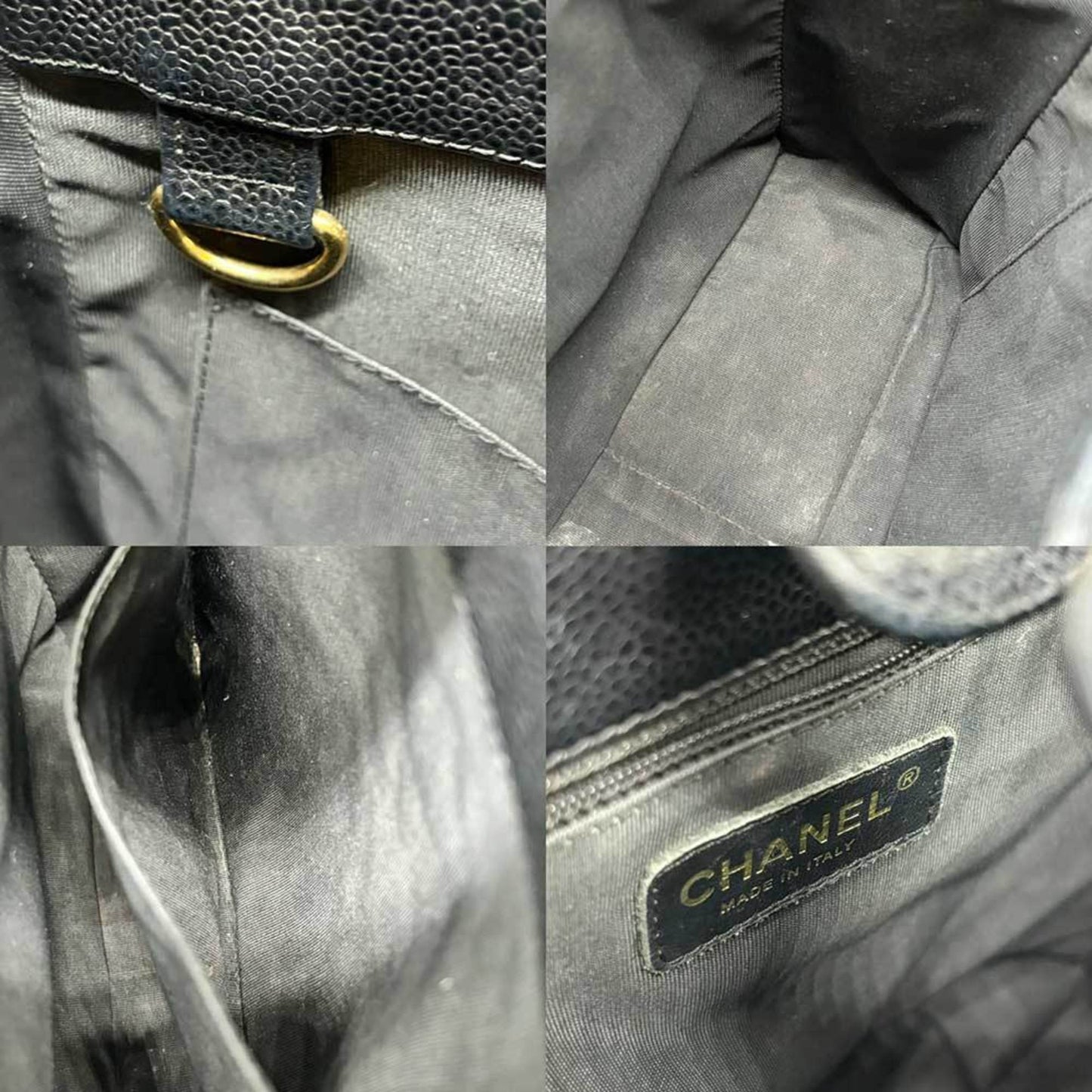 Chanel Black Leather Shopping