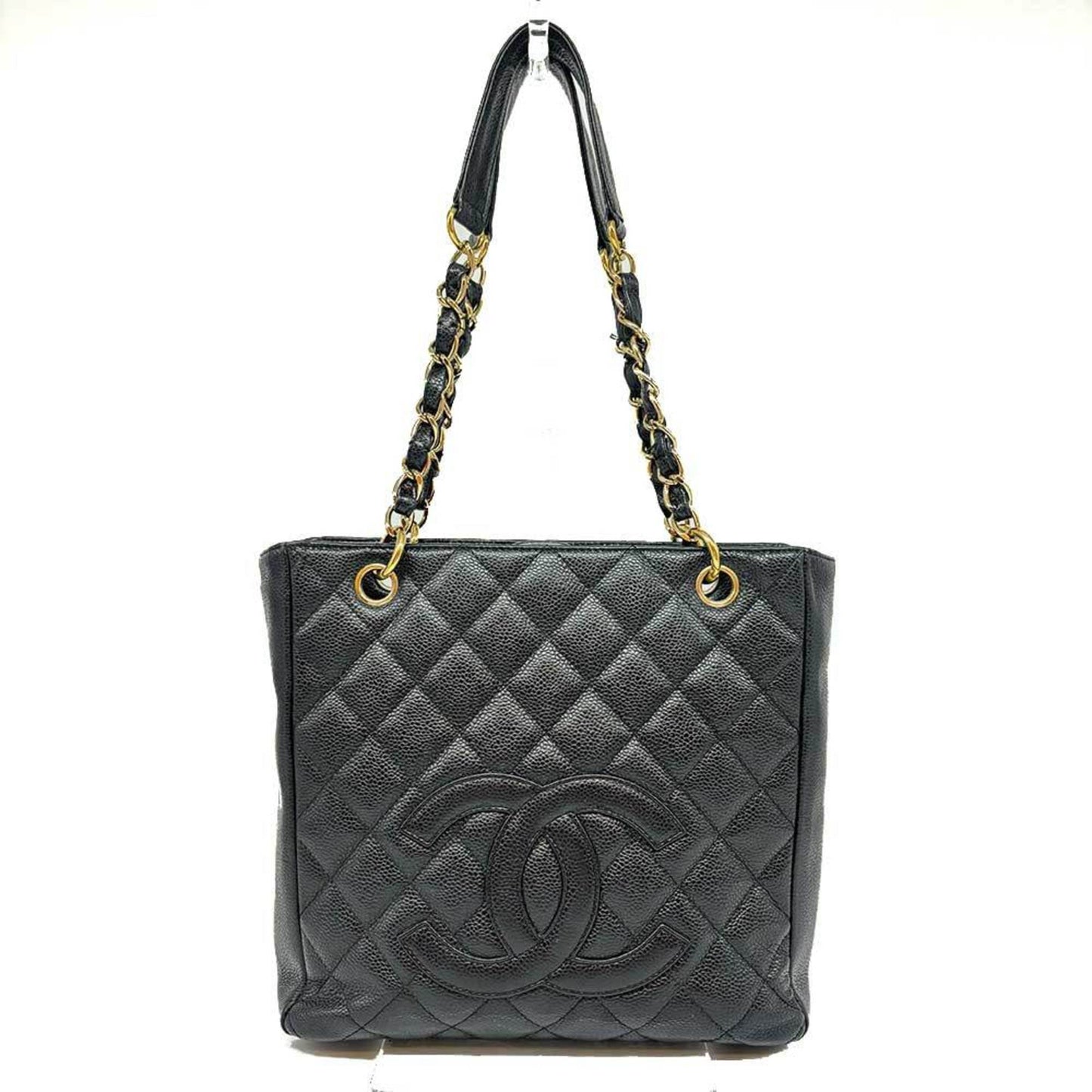 Chanel Black Leather Shopping