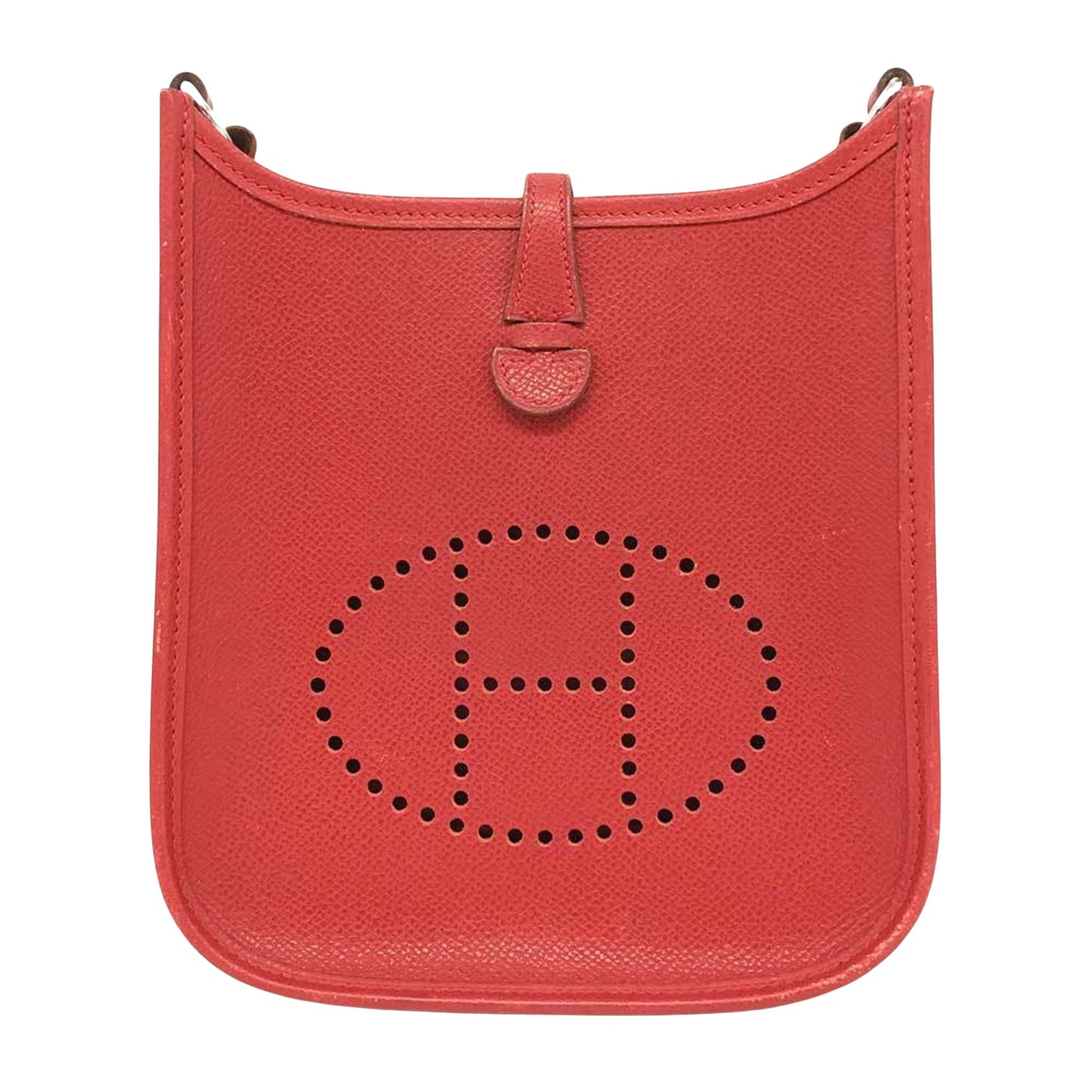 Hermès Red Leather Mini Evelyne