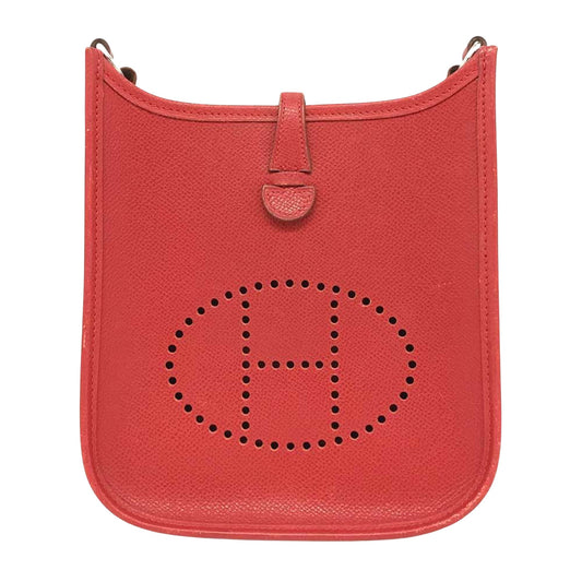 Hermès Red Leather Mini Evelyne