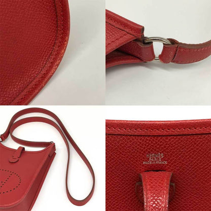 Hermès Red Leather Mini Evelyne