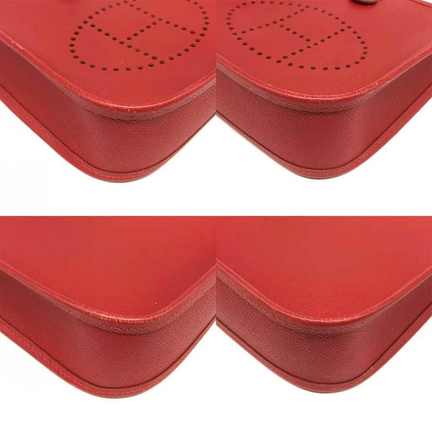 Hermès Red Leather Mini Evelyne