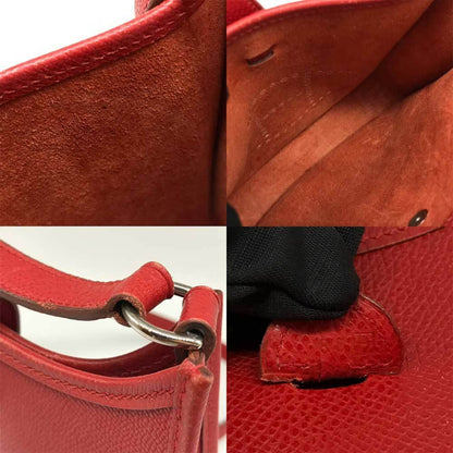 Hermès Red Leather Mini Evelyne