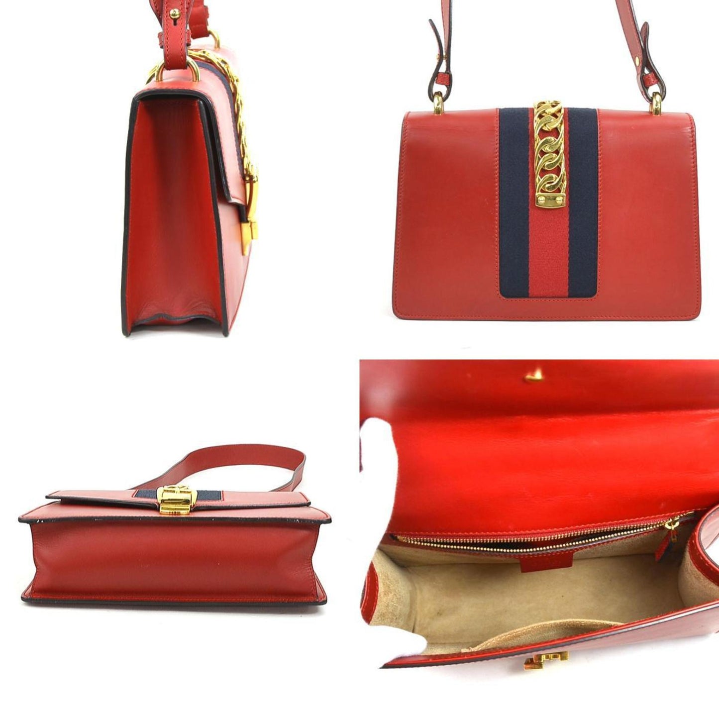 Gucci Red Leather Sylvie
