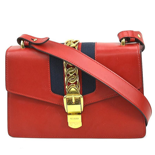 Gucci Red Leather Sylvie