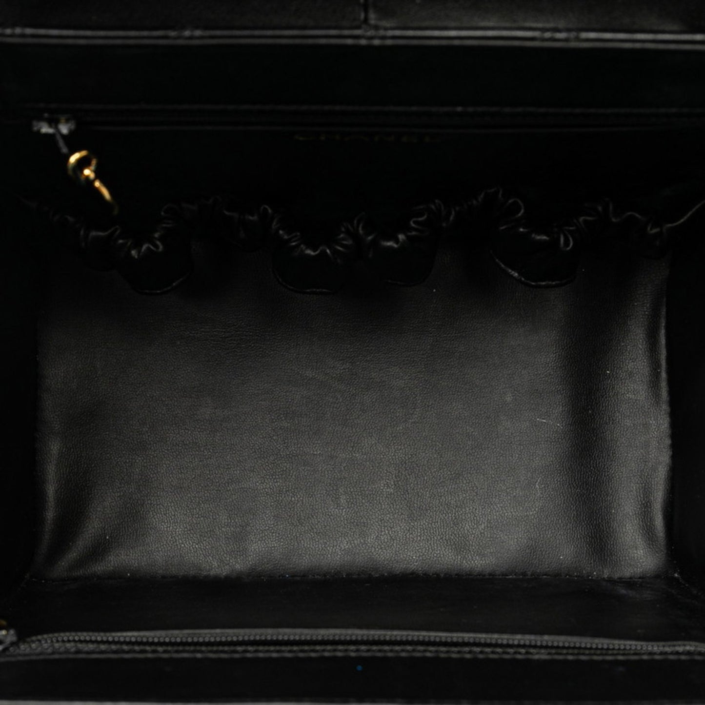 Chanel Black Leather Vanity