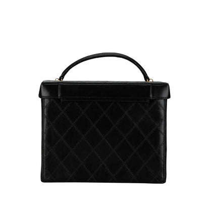 Chanel Black Leather Vanity