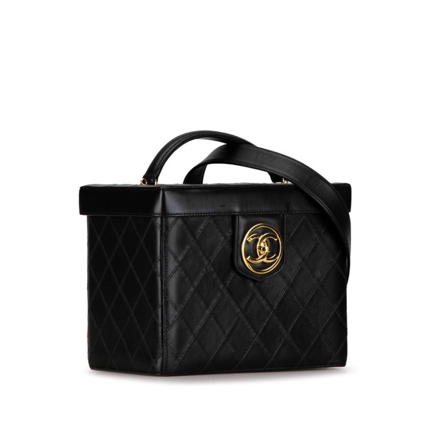 Chanel Black Leather Vanity
