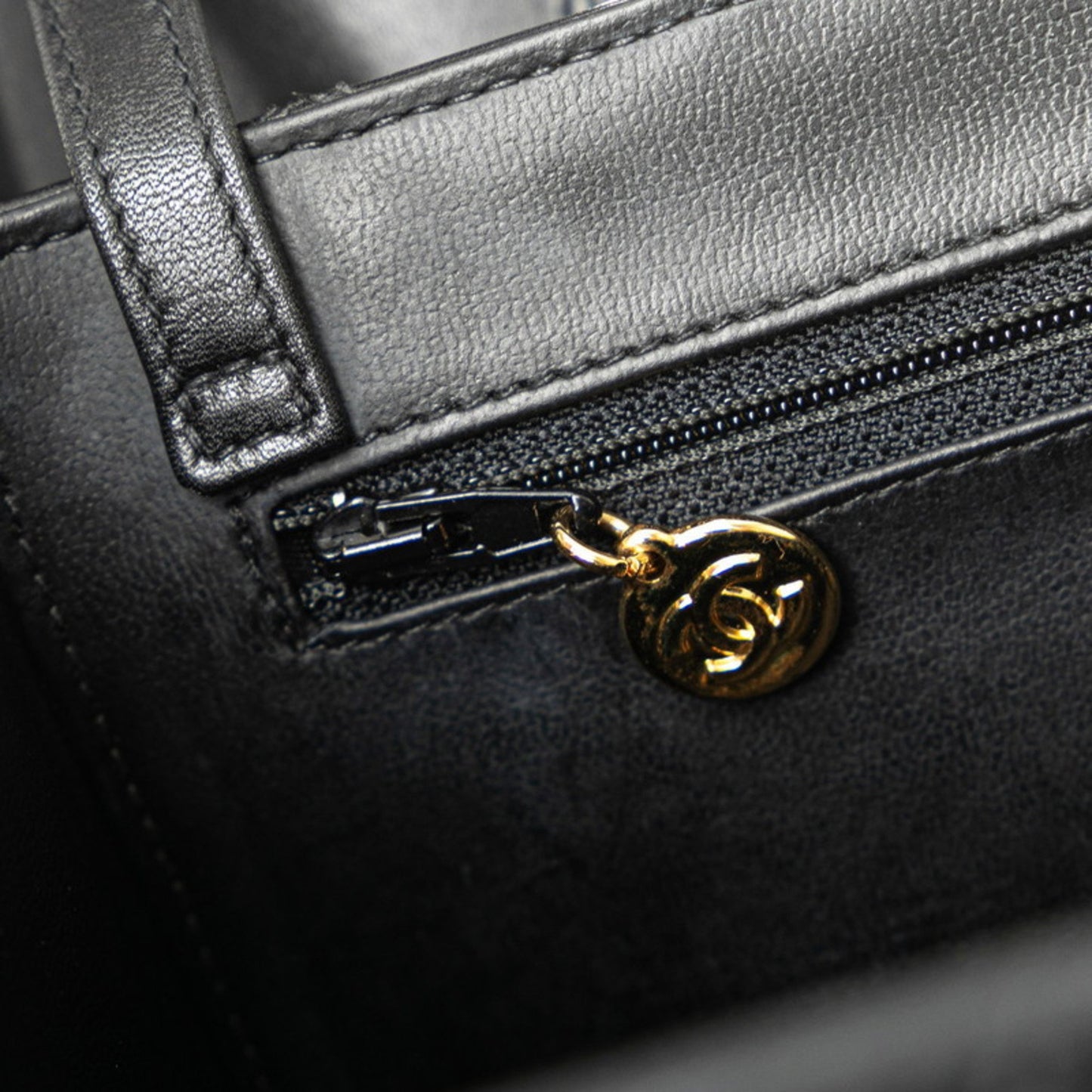 Chanel Black Leather Vanity