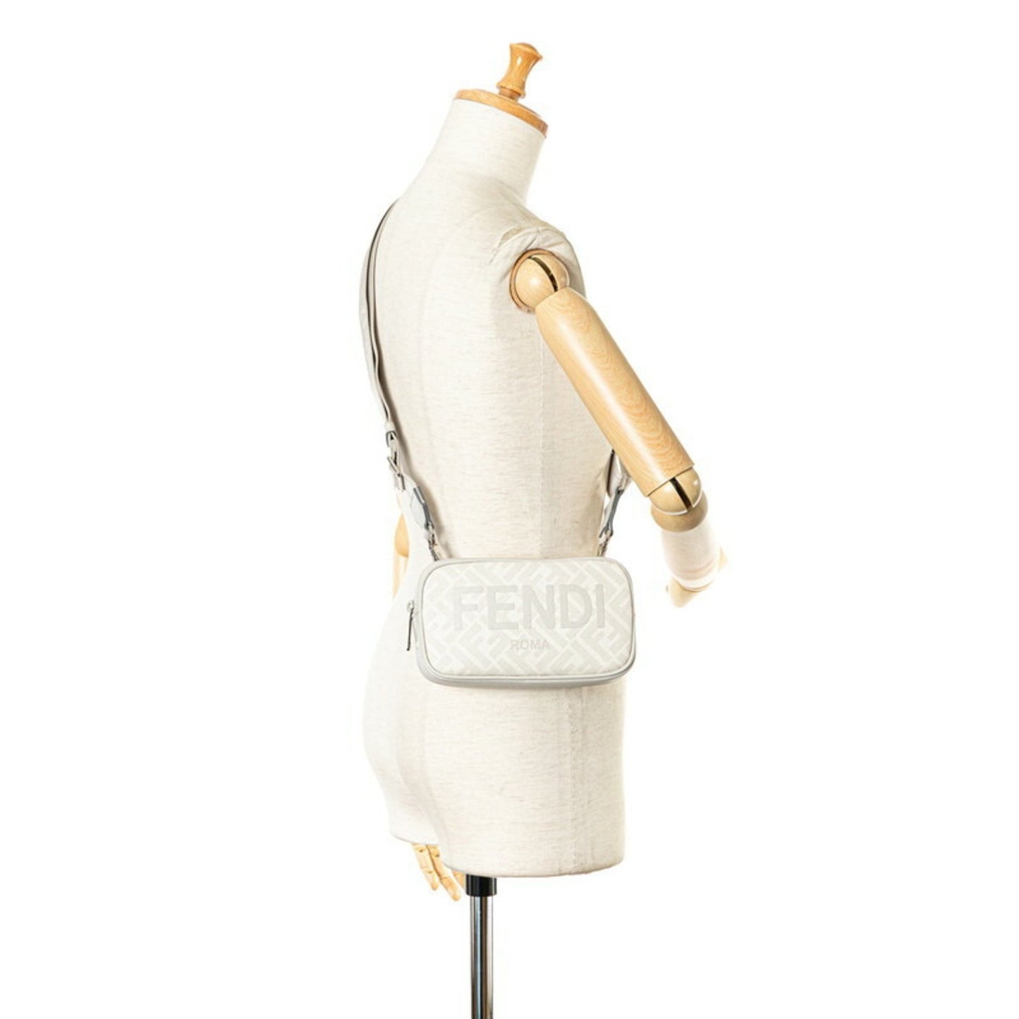 Fendi Gray Canvas Zucca