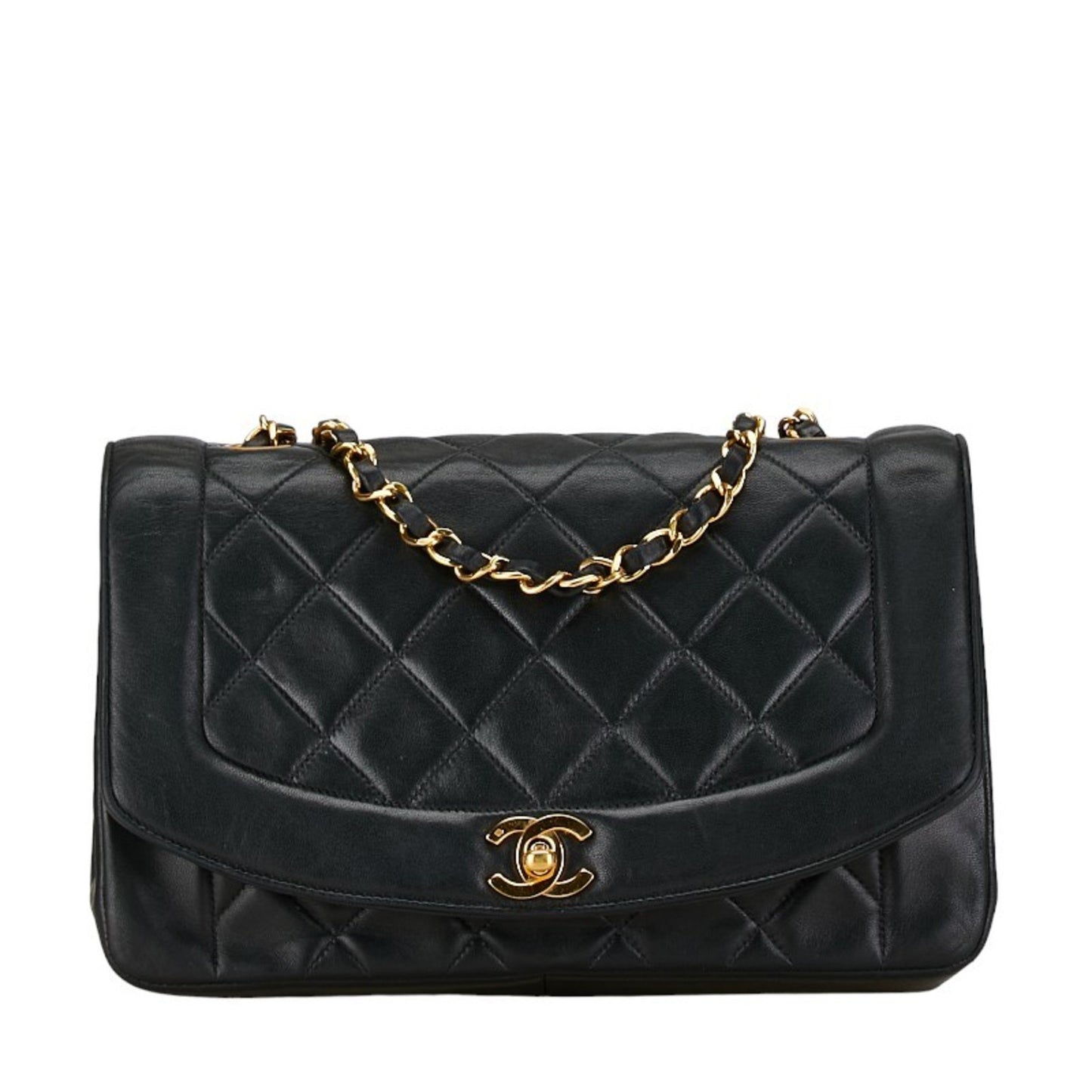 Chanel Black Leather Diana