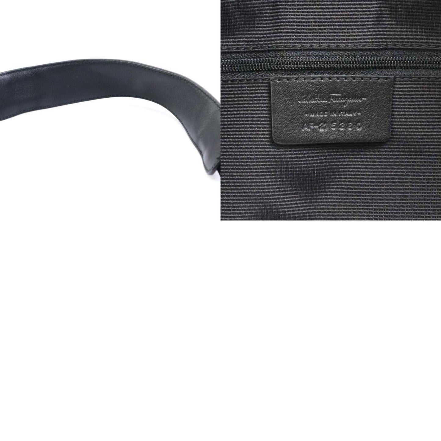 Salvatore Ferragamo Black Canvas Gancini