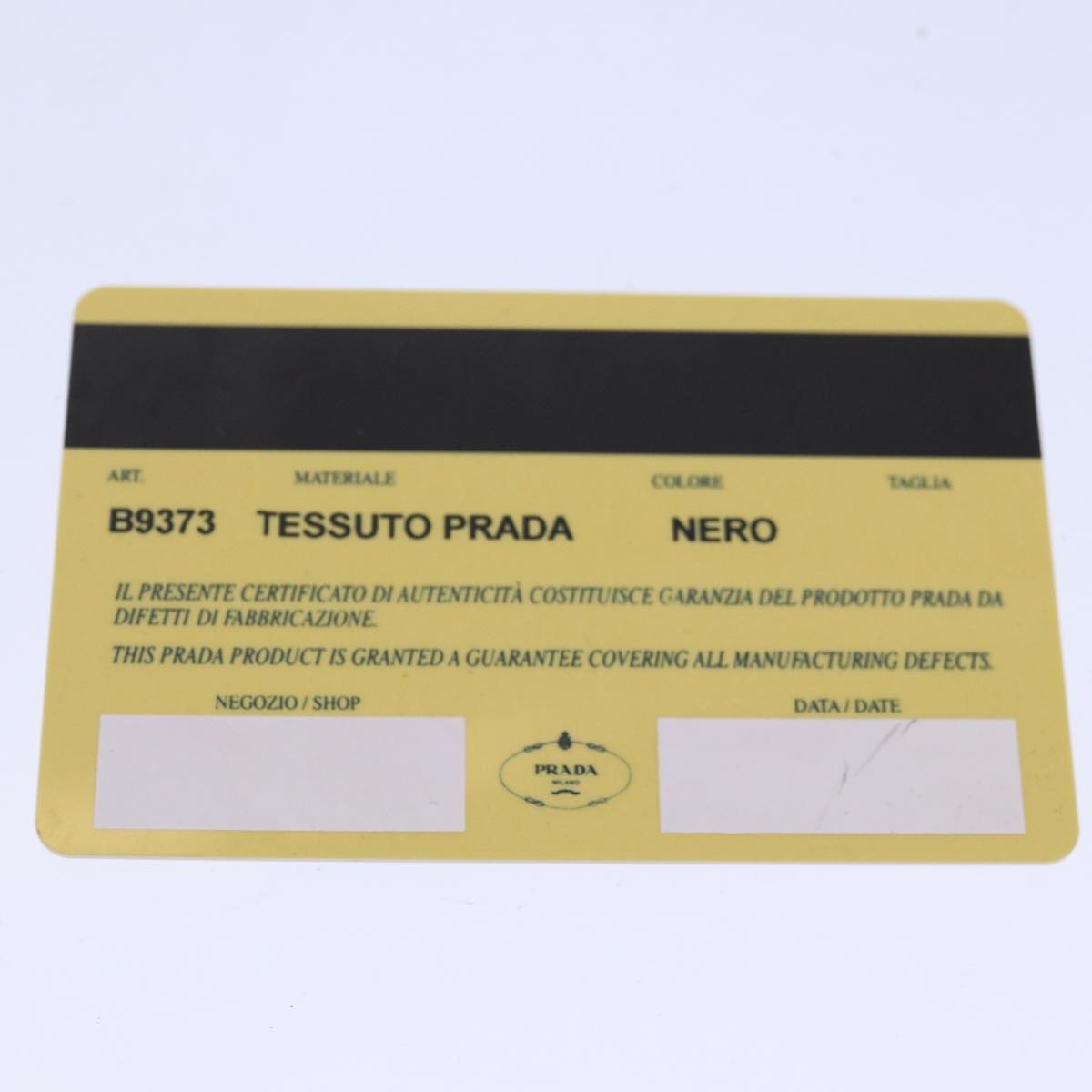 Prada Black Synthetic Tessuto
